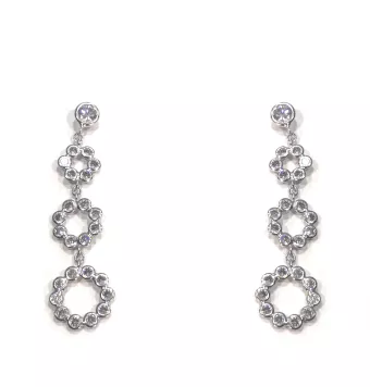 PENDIENTES ORO BLANCO 3...