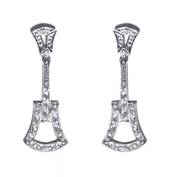 PENDIENTES ORO BLANCO...