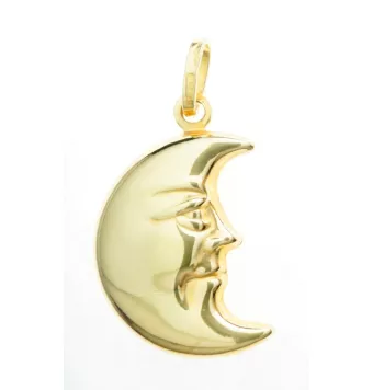COLGANTE LUNA ORO AMARILLO...