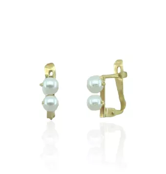 PENDIENTES NIÑA DOS PERLAS...
