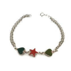 PULSERA PLATA DOBLE CADENA...