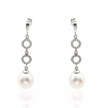 PENDIENTES ORO BLANCO 18...