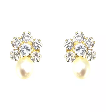 PENDIENTES CON PERLA Y...