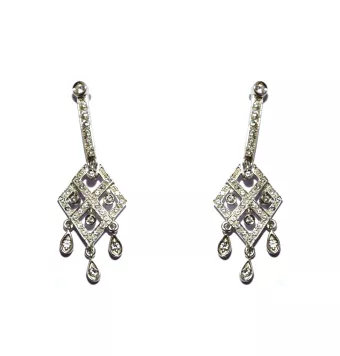 Pendientes de oro blanco...