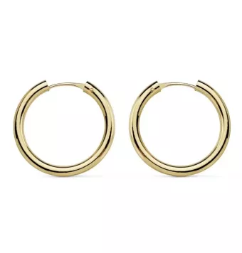 PENDIENTES ARO TUBO ORO...