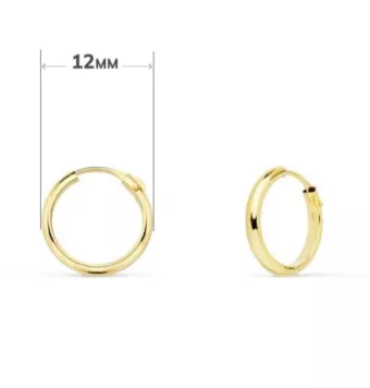 PENDIENTES ORO AMARILLO 18...