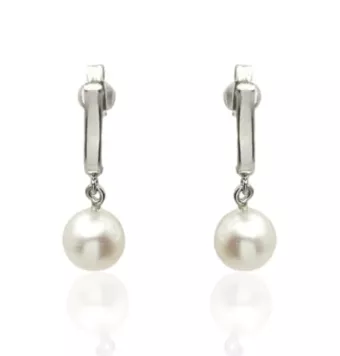 PENDIENTES ORO BLANCO 18...