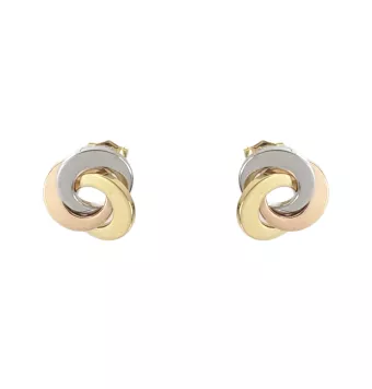 PENDIENTES ORO TRICOLOR 18...