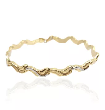 PULSERA ORO BICOLOR 18...