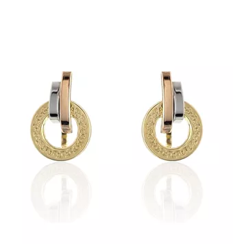 PENDIENTES CORTOS MUJER ORO...