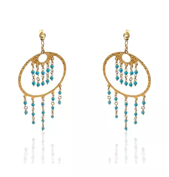 PENDIENTES LARGOS MUJER ORO...
